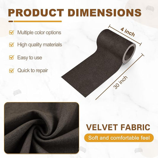 Velvet Repair Patch - Self-Adhesive Flannel Fabric Patch in Multi Colors for Sofas, Car Seats, Handbags, Jacket Holes and Tears