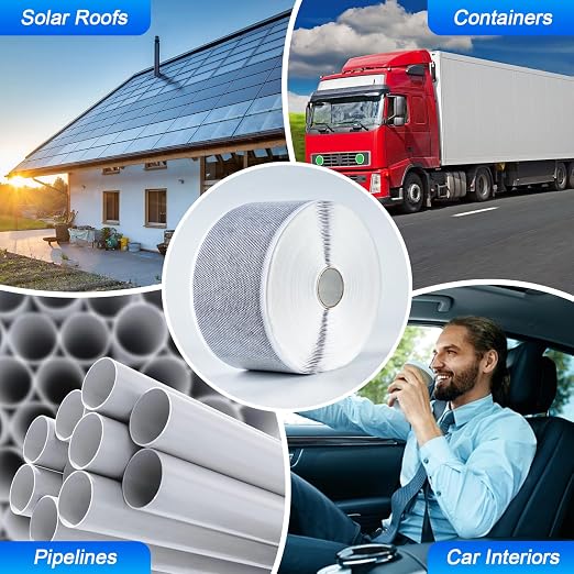 LLPT Butyl Sealing Tape 4" x 50 Ft Nonwoven Fabric Cover 1 Pack | Vapor Permeable, Waterproof Sealing, Non-hardening, Weather Resistant for Wet Areas Bathroom Pool Roof Pipe Joint Repair