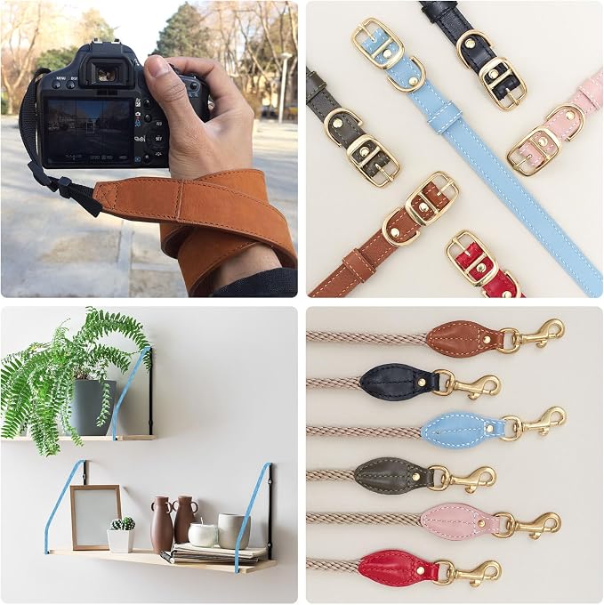 MECCANIXITY Faux Leather Strap, 1" Width x 197" Long Grained Leather Belt Strip Trim Roll for DIY Craft Projects, Pet Collars, Traction Ropes, Bag Straps, Hobby Workshop (Red)