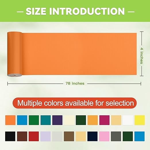 TIANLDD 4x78in Waterproof Repair Tape for Boat Covers,Tents,Tarp,RV Awning,Fabric Repair Tape(Orange)