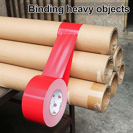 3 Inch Red Duct Tape ,Heavy Duty Duct Tape Red Colored 3 Inch x 60 Yards,9 Mil Thick Industrial Grade,Waterproof,No Residue,Strong,Flexible and All Weather,Professional for Indoor & Outdoor Use