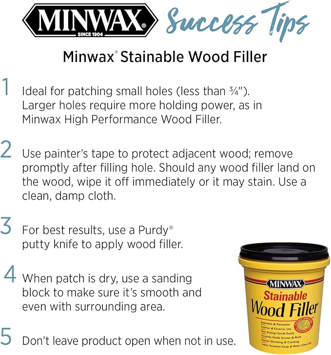 Minwax Stainable Wood Filler, 16 oz