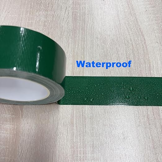 Green Duct Tape, 2 Inches x 32 Yards, Heavy Duty, Strong, Durable, Flexible, Easy-Tear by Hand, No Residue, Waterproof for Home Repairs, Fixed Carpet Edge, DIY Projects
