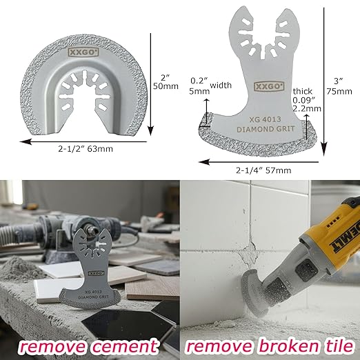 XXGO 6 Pcs Diamond Multi Tool Grout Removal Blade XG6002D
