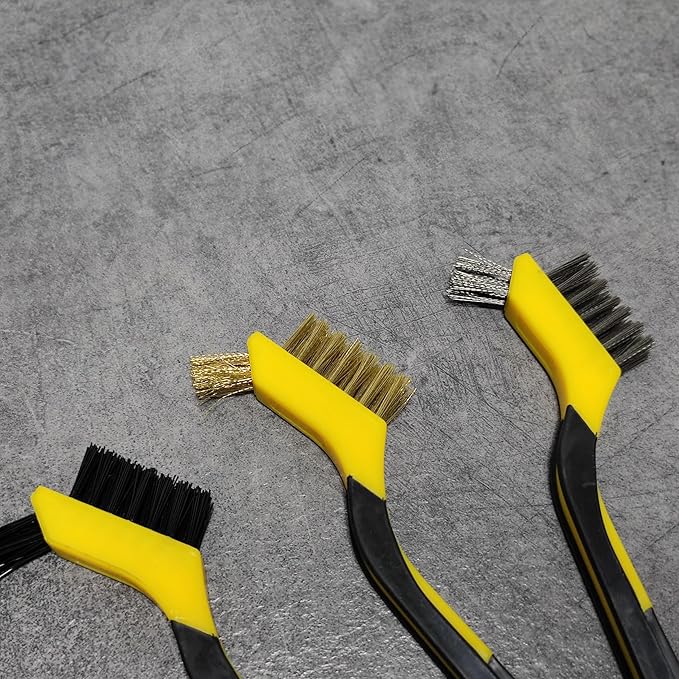 ALLWAY AMB 3-Piece Soft-Grip Mini Stripper Brush Set