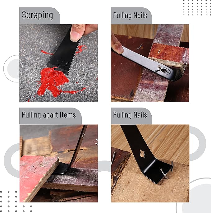 Bates- Pry Bar Scraper, 9.5-Inch, Carbon Steel, Pry Tool, Scrape and Pry Bar, Metal Pry Tool, Flat Pry Bar, Beekeeping Equipment Bee