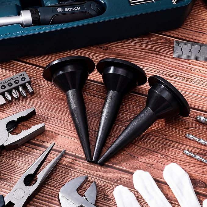 Outus 20 Pcs Caulking Nozzles Cones Nozzles Caulking Tips Replacement for Sausage Applicator Tool (Black)