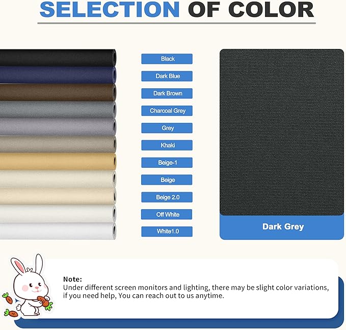 KING MOUNTAIN Canvas Repair Patch 16×60 Inch Self-Adhesive Waterproof Fabric Patch for Sofas, Tents, Furniture,Tote Bags, Car Seats (Dark Grey)