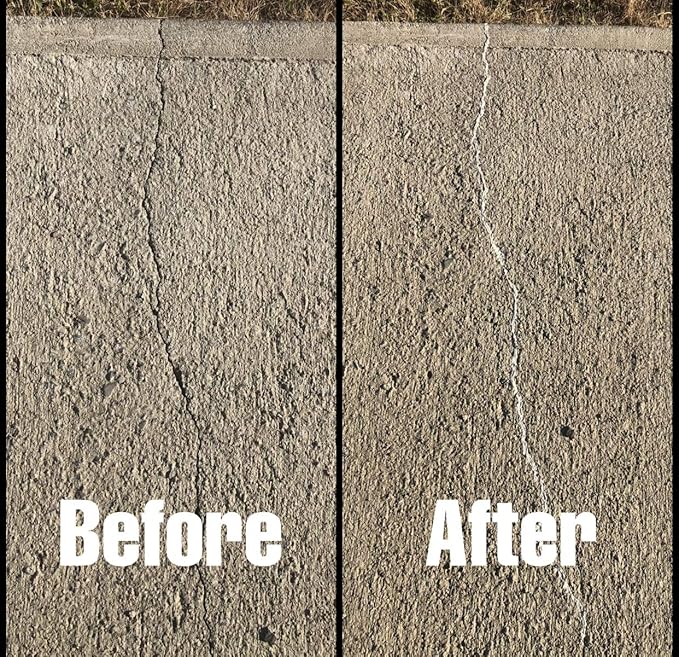 Bluestar Flexible Concrete Hairline Crack Filler (Light Gray), DIY - No Special Tools Needed. Fill Small Cracks in Concrete Driveways, Sidewalks and Patios.