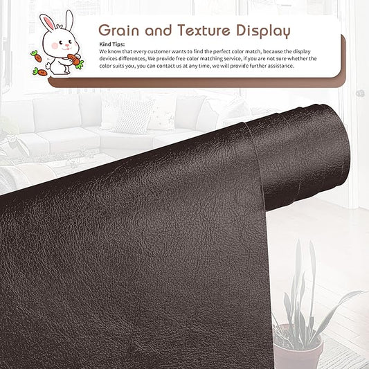KING MOUNTAIN Leather Repair Patch,12 x 60 Inches self Adhesive Leather Repair Tape for Damaged Leather Furniture, Sofa Seating,Car Seats, Leather Goods(Chocolate Brown)