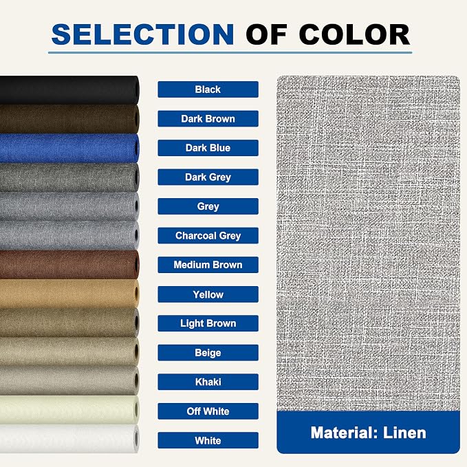 KING MOUNTAIN Linen Repair Patches, Self-Adhesive Fabric Patches, 4 X 63 inch Extra Size, Multi Color, Can be Used for Sofa Repair (Light Grey 2.0)