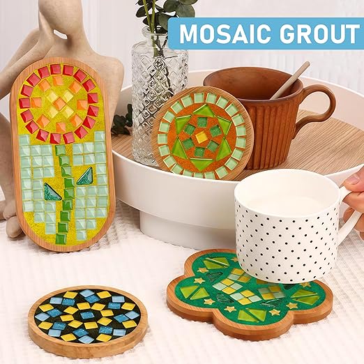 Mosaic Crystal Grout, Mosaics Tile Tools, Mosaic Tile Accessories – Essential for Handmade Grouting and Perfect for DIY Craft Projects (Orange, 8.8oz)