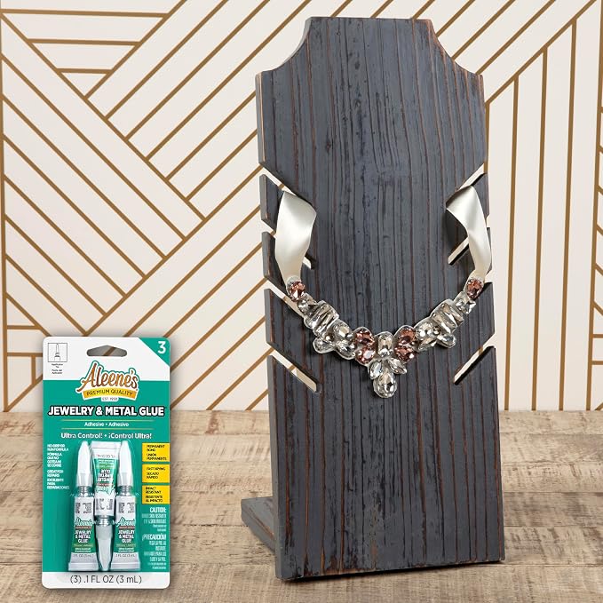 Aleene's Jewelry & Metal Glue, 0.1 oz 3-Pack - Instant Adhesive, Permanent Bond, Waterproof, Dries Clear, Ideal for Repairs and Jewelry Making