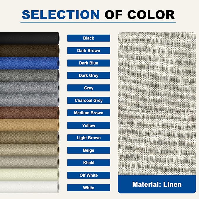 KING MOUNTAIN Linen Repair Patches, Self-Adhesive Fabric Patches, 4 X 63 inch Extra Size, Multi Color, Can be Used for Sofa Repair (Cream-Gray 1.0)