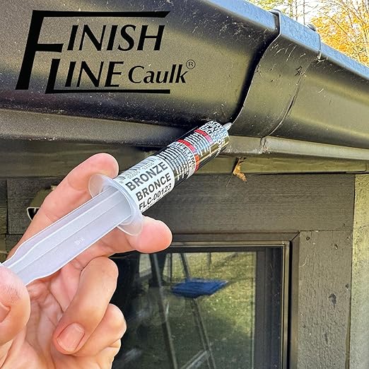 – Acrylic Urethane Elastomeric Sealant – Pre-Filled Precision Caulk Gun – Dark Brown/Bronze – 1 oz Tube – Flexible & Durable Sealant for Trim, Baseboards, and Small Cracks