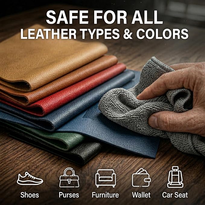 Leather Hero Top Coat – Leather Sealant & Protective Finish for Dye, Paint, Car Seats, Shoes & More – Scratch-Resistant Color Restorer with Applicator – 4oz(Satin Finish)