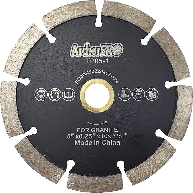 Archer PRO 5" in. Tuck Point Diamond Blade for Mortar Grooving and Removal. Tuck pointing mortar tools for brick mortar repair and mortar removal. Granite cutting and grout removal blade.