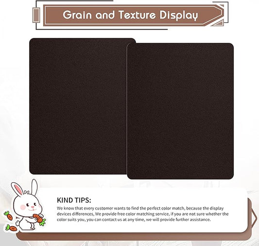 KING MOUNTAIN Leather Repair Patch,2 Packs 9 x 11 Inches self Adhesive Leather Repair Tape for Damaged Leather Furniture, Sofa Seating,Car Seats, Leather Goods(Fine Grained Dark Brown)