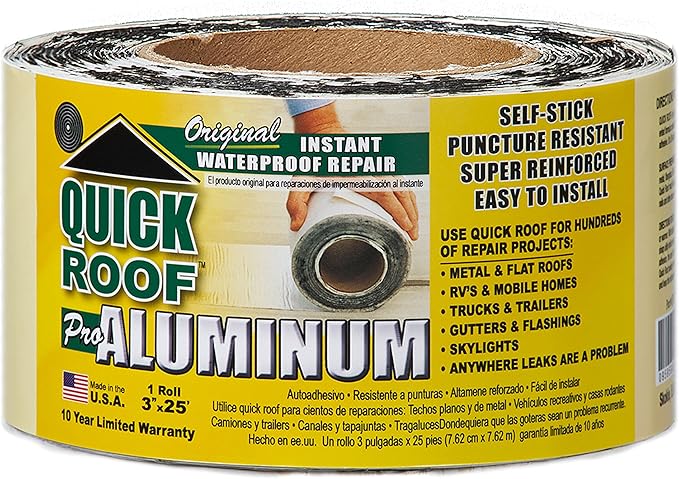 Cofair QR325 Quick Roof Pro Aluminum Waterproof Repair Tape - 3" x 25'