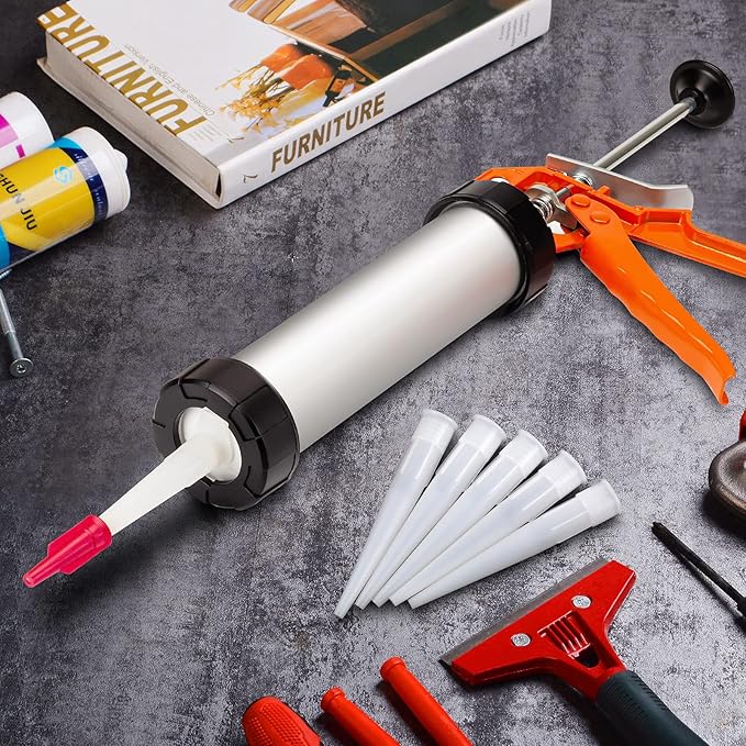 40 Pieces Caulk Extension Nozzle Plastic Nozzles Caulk Gun Replacement Saving Cover Applicator Replacement Extension Tool Supplies Applied in The Construction