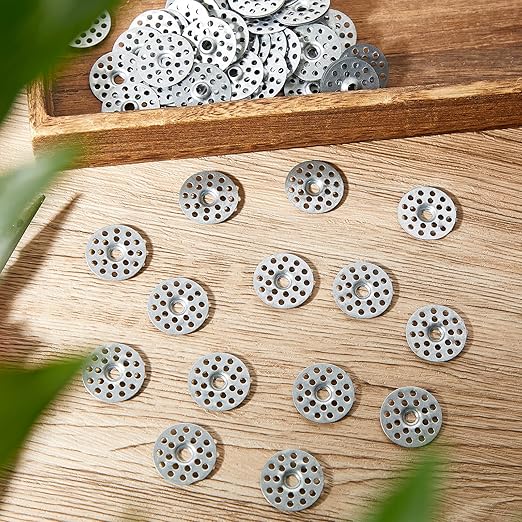 400 Pieces 1 Inch Plaster Washers for Repairing Ceilings Metal Washers for Screws Plaster Repair Rings Buttons for Wall Ceiling Drywall Repair