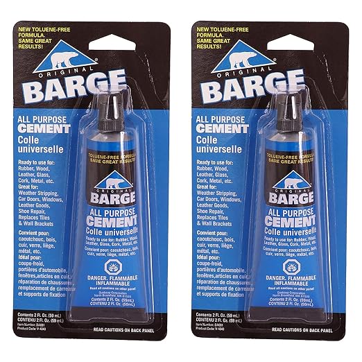 Barge All-Purpose TF Cement Rubber, Leather, Wood, Glass, Metal Glue 2 oz (Тwо Расk)