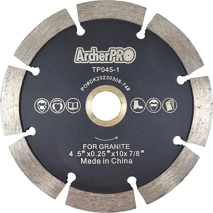 Archer PRO 4-1/2" in. Tuck Point Diamond Blade for Mortar Grooving and Removal. Tuck Pointing Mortar Tools for Brick Mortar Repair and Mortar Removal. Granite Cutting and Grout Removal Blade.