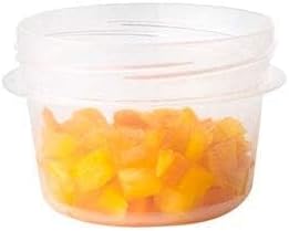 6-Pack Twist Top Food Storage Containers | Leak-Proof, Airtight Storage Canisters with Screw & Seal Lids | BPA-Free, Stackable, Reusable Kitchen Essentials, Snack | 4-Ounce