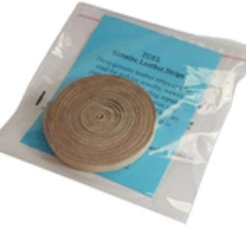 TOFL 3/8" Wide Flat Leather Cord – 72" (6 Feet) Long × 1/8" Thick (7-8oz) | Real Cowhide Leather Strips for Crafts | Natural