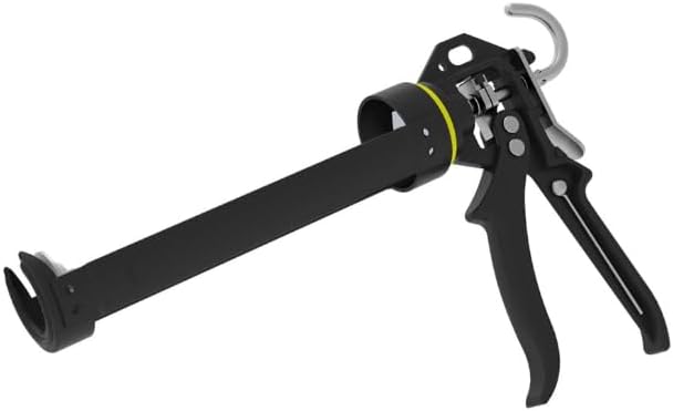 Heavy Duty Caulking Gun | 12:1 Manual Caulk Gun | 10oz Cartridges 300ml | No Drip Professional Calking for Painters, DIYers, Automotive, Contractors