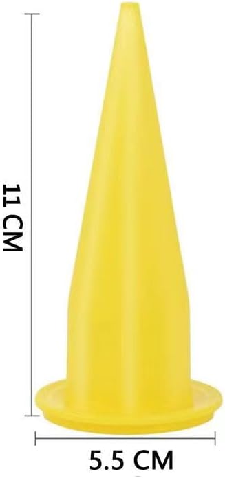 Caulking Nozzle for Caulking Gun, Reusable Caulk Nozzle Applicator, Durable Epoxy Piston Caulk, Replacement Extension Tool Supplies Applied in the Construction (yellow-12Pack)…