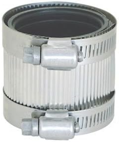 Eastman 6 Inch No-Hub Coupling with Stainless Steel Clamps, 43411