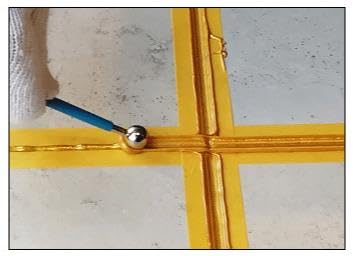 Concrete Countertop Caulking Tool Metal Ball Tile Caulk Finishing Tool Double Steel Pressed Ball Tile Grout Repairing Stick 8 Pack