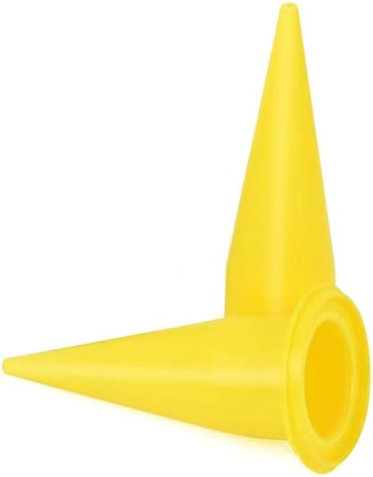 Caulking Nozzle for Caulking Gun, Reusable Caulk Nozzle Applicator, Durable Epoxy Piston Caulk, Replacement Extension Tool Supplies Applied in the Construction (yellow-12Pack)…
