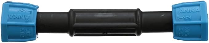 Watts ASC12 ANKA Series High Pressure Poly-Pipe Straight Coupling, 1/2" x 1/2" Black Fitting w/ Blue Tapered Nut Seals, High Grade Glass Fiber Reinforced Nylon, Agriculture & Irrigation