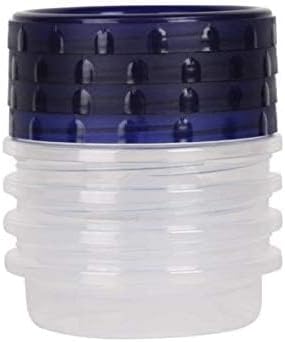 4 Pack Twist Top Food Storage Containers Leak-Proof, Airtight Soup Storage Canisters with Screw & Seal Lids BPA-Free, Stackable, Reusable Kitchen Essentials 8-Ounce