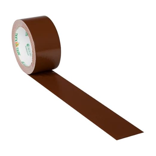 Duck Brand 1304965 Color Duct Tape, Brown, 1.88 Inches x 20 Yards Each Roll, 3 Rolls
