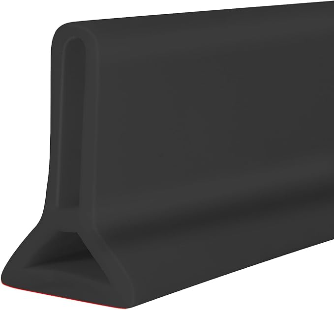 39" Collapsible Shower Threshold Water Dam Shower Water Stopper Barrier Keeps Water Inside Threshold Dry and Wet Separation Suitable for Bathroom Kitchen Sink Bathtub and More