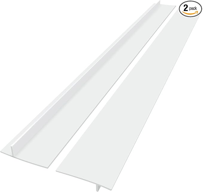 Silicone Stove Counter Gap Cover (2 Pack, 30in × 2.25in), Trim-to-Fit Kitchen Gap Filler, Heat Resistant Stove Gap Cover for Counter, Oven, Washer & Dryer – Easy Clean, Non-Slip, White