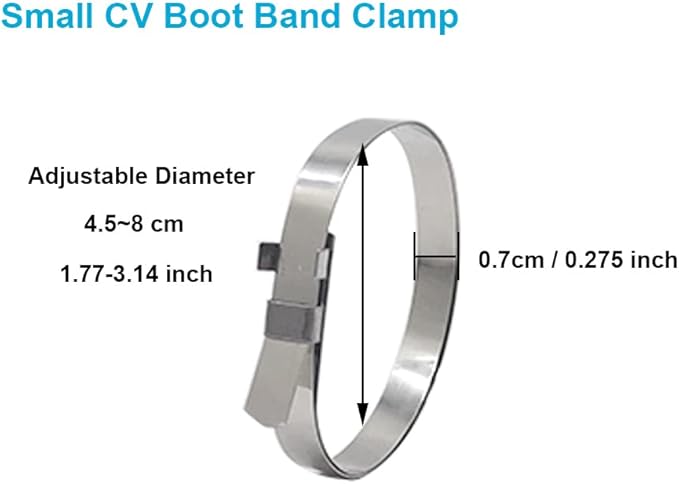 Drive Shaft CV Boot Band Clamps - Axle Boot Clamps Universal Adjustable Stainless Steel CV Boot Clamp for CV Boots & Joints 24Pcs(12pcs Large+ 12pcs Small)
