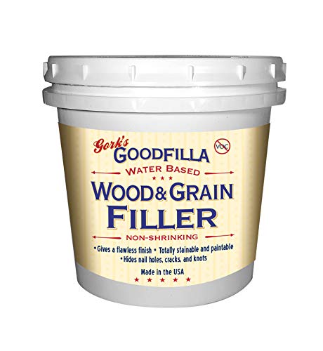 Water-Based Wood & Grain Filler (Trowel Ready) - Rosewood - 1 Gallon By Goodfilla | Replace Every Filler & Putty | Repairs, Finishes & Patches | Paintable, Stainable, Sandable & Quick Drying