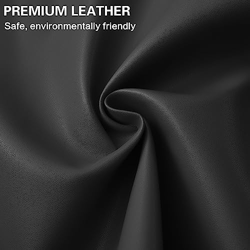 Self Adhesive Leather Repair Patch Kit, 4" x 63" Large Vinyl Leather Repair Tape for Furniture, Car Seat, Couch, Sofa, Chair Smooth Black
