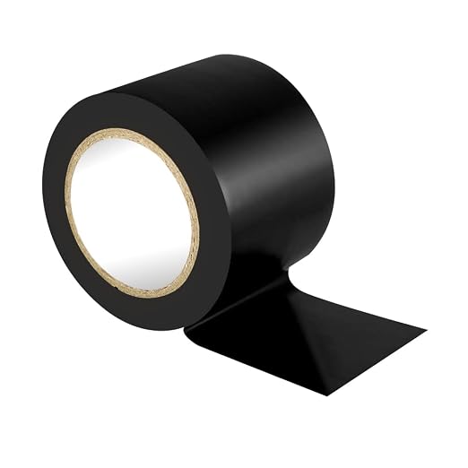 Maveek 2 Rolls Electrical Tape 2 Inch PVC Waterproof Repair Insulation Tape Roll Black Colored, for Outdoor Pipes or Windows in Winter Cold Weather, Self Adhesive Garage Door Workshop Tool Bag