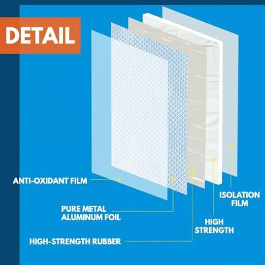 SakerPlus Super Waterproof Tape, Waterproof Sealing Tape, Aluminum Foil Tape for RV Repair, Window, Silicone, Glass (5cm*5m)