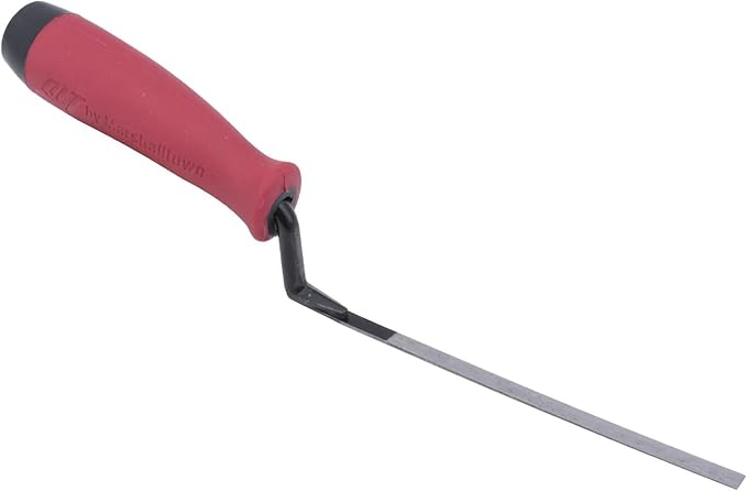 MARSHALLTOWN QLT Tuck Pointer, 6 1/2 x 1/4 Inch, Soft Grip Handle, Tuck Pointing Trowel for Brick and Mortar Joints, TPSG614