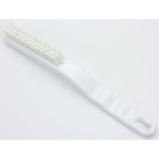 SPARTA Detail Brush Grout Brush, Crevice Brush with Hanging Hole for Bathroom, Kitchens, Countertop, Plastic, 9 Inches, White, (Pack of 6)