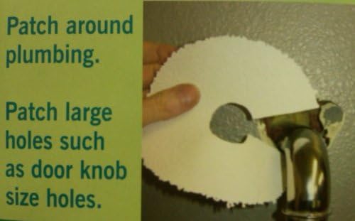 Stepsaver Products USA Made Self-Adhesive Trump Wall Repair Patch Kit Smooth (1) Pack with 8 Repair Patches for Door Knob Sized Holes and 8 Center Reinforcement Patches.