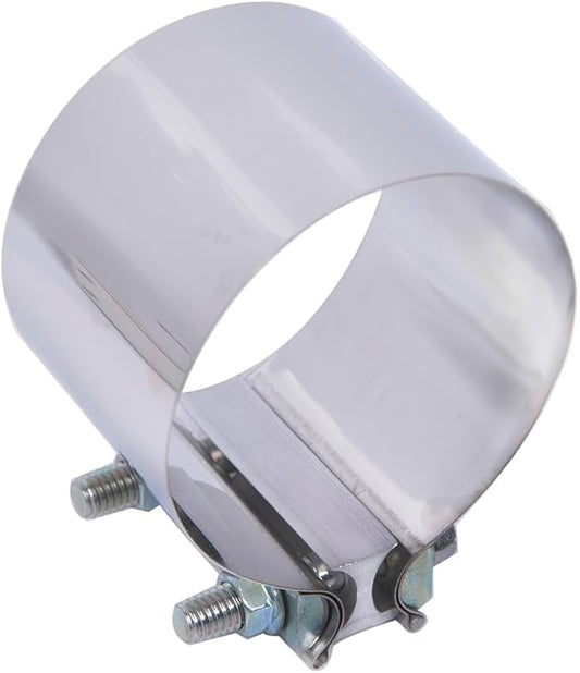 ID 4 Inch Exhaust Clamp, Stainless Steel 4" Lap Joint Band Clamp Sleeve Coupler Fit For OD 4" Pipes