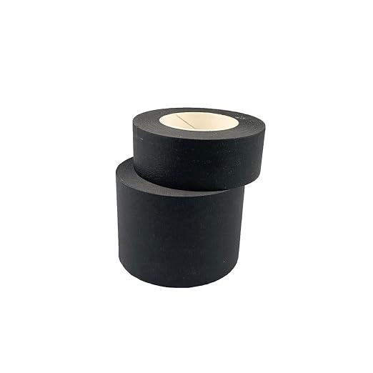 4 Rolls Black Masking Tape Multi-Size | Painters Tape (0.5 Inch, 0.7 Inch, 1 Inch and 2 Inch X 22 Yard)