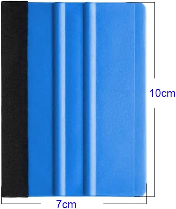Gebildet 8Pcs Blue Squeegee 4 Inch for Car Vinyl Film Wrapping Decal Squeegee Window Tint Work + 10pcs Black Felt